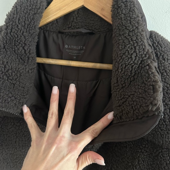 NWT Athleta brown Halo hybrid‎ puffer jacket size medium - Picture 9 of 10
